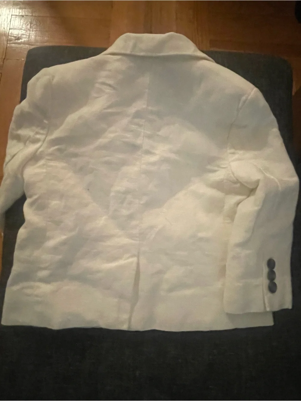 Janie and Jack Boys' Cream Notch Lapel Jacket. Size 12-18 months. Only worn once